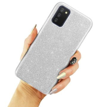 GS Futrola s svjetlucavim efektom za Samsung Galaxy A03s, srebrna
