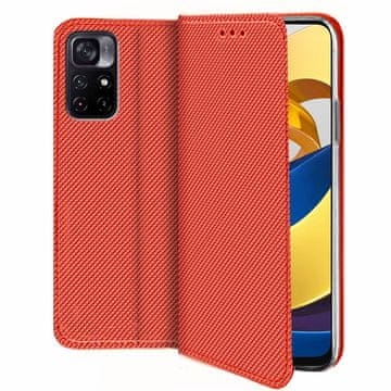 Overboard Pametna magnetna maskica za Xiaomi Poco M4 Pro 5G / Redmi Note 11S 5G, crvena