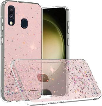 Overboard Maska za Samsung Galaxy A40, svjetlucava, roza