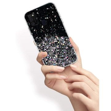 Overboard Maska za Samsung Galaxy M21, svjetlucava, crna