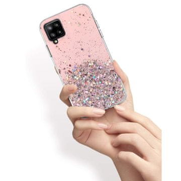 Overboard Maska za Samsung Galaxy A42 5G, svjetlucava, roza