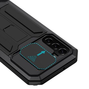 JUST Oklopna futrola za Samsung Galaxy S22+ Plus 5G, CamShield Slide, crna