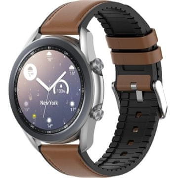GS Kožni remen presvučen pravom kožom s teleskopom od 22 mm - smeđi