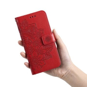 GS Preklopna maskica za Samsung Galaxy A13 4G, Mandala, crvena