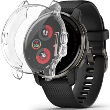 GS 2u1 futrola sa silikonskom zaštitnom folijom za Garmin Venu 2 Plus, prozirna
