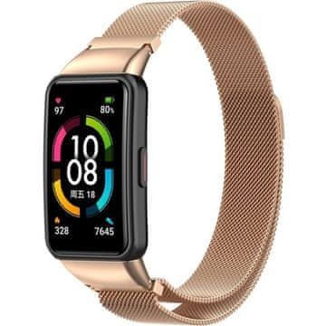 GS Milanski remenčić za Huawei Band 6, ružičasto zlatna boja