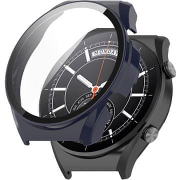 GS Futrola + staklo 2 u 1 za Xiaomi Watch S1, tamnoplava