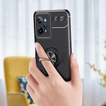 Overboard KickStand futrola s prstenom za prst za Realme C31, crna