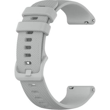 GS Univerzalni silikonski remen 22 mm, mrežasta tekstura, siva