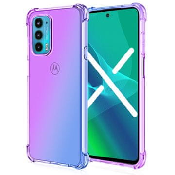 GS Gradientna maskica otporna na udarce za Motorola Moto Edge 30, ljubičasta/plava