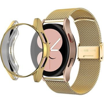 GS Milanska narukvica + futrola sa zaštitnom folijom za Samsung Galaxy Watch Active 2 40mm, zlatna