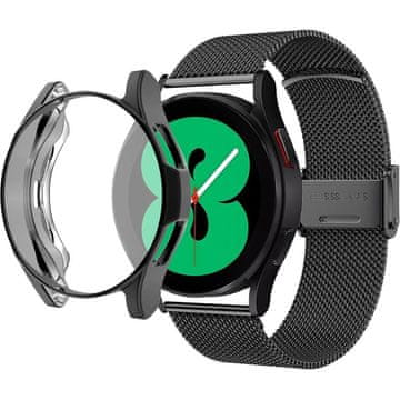 GS Milanese narukvica + futrola sa zaštitnom folijom za Samsung Galaxy Watch Active 2 40mm, crna