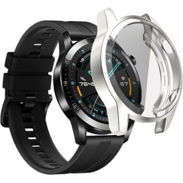 GS 2u1 futrola sa zaštitnom folijom za Huawei Watch GT 2 46 mm, srebrna