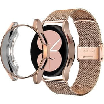 GS Narukvica + futrola za Samsung Galaxy Watch 4 Classic 42mm, ružičasto zlatna