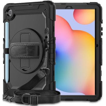 GS Oklopna futrola za Samsung Galaxy Tab S6 Lite 10.4" 2020/2022/2024, 360° zaštita s držačem za olovku, crna
