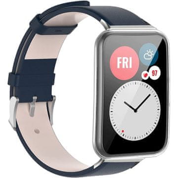 GS Kožni remen za Huawei Watch Fit 2, plavi