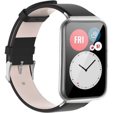 GS Kožni remen za Huawei Watch Fit 2, crni