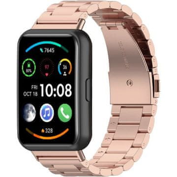 GS Narukvica od nehrđajućeg čelika za Huawei Watch Fit 2, ružičasto zlatna