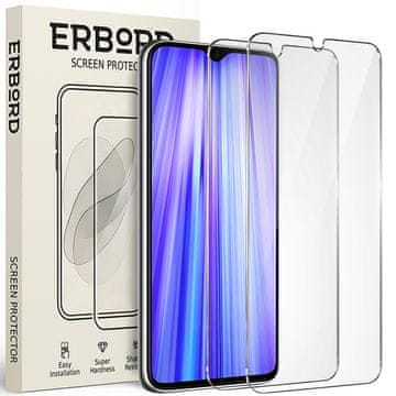 Overboard 2x Kaljeno staklo za Xiaomi Redmi Note 8 Pro, 9H tvrdo staklo, staklo