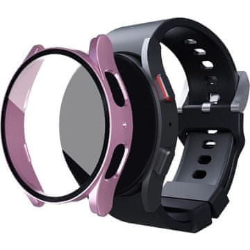 GS 2u1 futrola + kaljeno staklo za Samsung Galaxy Watch 5 44mm, ružičasto zlatna