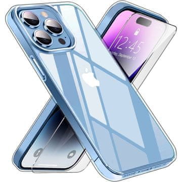 Overboard Premium Armor Slim 2mm futrola za iPhone 14 Pro Max, prozirna + staklo