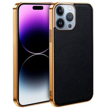 Overboard Futrola za iPhone 13 Pro, kravlja koža, crna