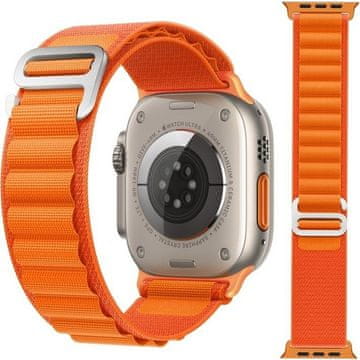 GS Najlonski remen za Apple Watch 1/2/3/4/5/6/7/8/9/10/11/SE 38/40/41/42 mm, narančasta