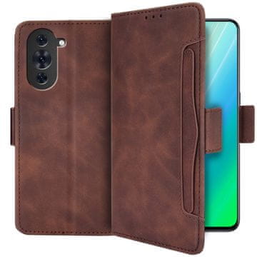 GS Preklopna futrola za Huawei Nova 10 4G, utor za karticu, smeđa