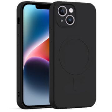 GS Silikonska Mag Cover maskica za iPhone 14 Plus, crna