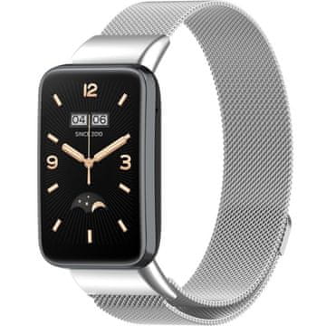 GS Milanski remen za Xiaomi Mi Band 7 Pro, srebrni