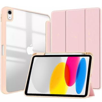 Overboard Futrola za iPad 11" 2025 A16 (11. gen.) / iPad 10.9" 2022 (10. gen.), Smartcase Hybrid, s držačem za olovku, svijetlo ružičasta