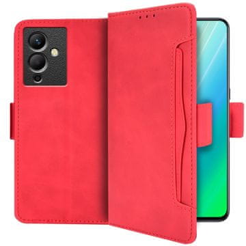 GS Preklopna futrola za Infinix Note 12 5G, utor za karticu, crvena