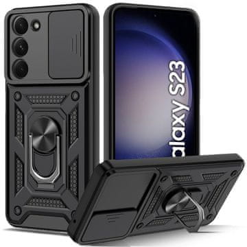 GS Oklopna futrola za Samsung Galaxy S23, CamShield Slide, crna