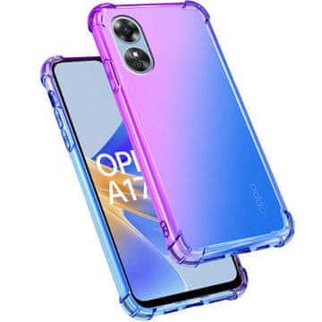 GS Oppo A17 Gradientna maska otporna na udarce, ljubičasta/plava