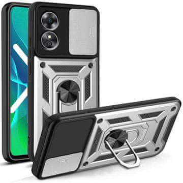 Overboard Oklopna futrola za Oppo A17, CamShield Slide, srebrna
