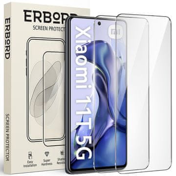 Overboard 2x Kaljeno staklo za Xiaomi 11T/11T Pro, 9H tvrdo staklo, brzo