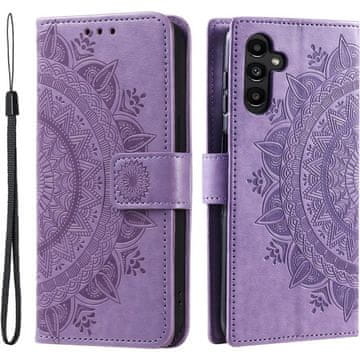 GS Preklopna maskica za Samsung Galaxy A34 5G, Mandala, ljubičasta