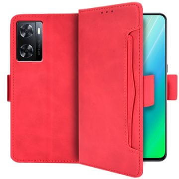 GS Preklopna futrola za Oppo A57s, utor za karticu, crvena