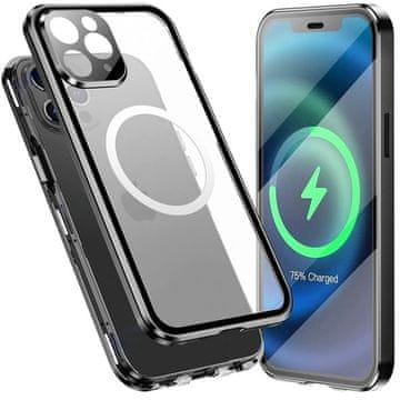 GS Futrola za iPhone 11 Pro, magnetsko dvostruko staklo, crna