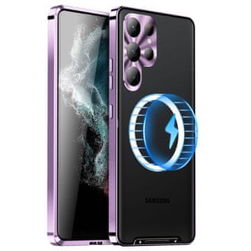 GS Zaštitna futrola za kameru za Samsung Galaxy S23 Ultra, CamShield MagSafe, prozirna/ljubičasta