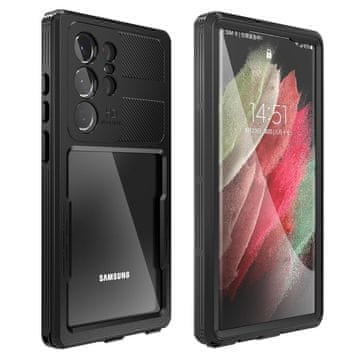 GS IP68 Vodootporna maskica za Samsung Galaxy S23 Ultra, crna