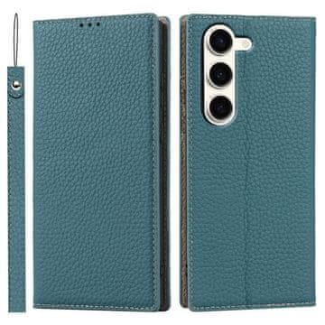 GS Kožna futrola za Samsung Galaxy S23 Plus, ERBORD zrnasta koža, plava