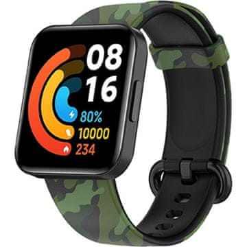 GS Silikonski remen za Xiaomi Redmi Watch 2 Lite, zelena kamuflažna boja
