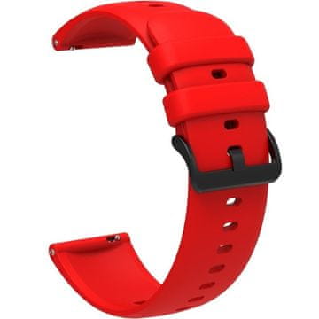 GS Univerzalni silikonski remen 22 mm, glatki, crveni
