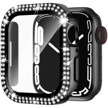 GS 2u1 futrola + kaljeno staklo za Apple Watch 7/8/9 45mm, crna