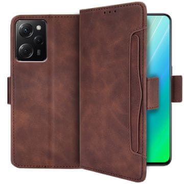 GS Preklopna futrola za Xiaomi Poco X5 Pro 5G, utor za karticu, smeđa