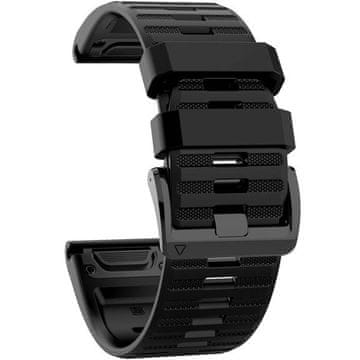 GS Silikonski remen QuickFit za Garmin Fenix 26mm, crni