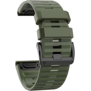 GS Silikonski remen QuickFit 22 mm za Garmin, zeleni