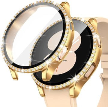 GS 2u1 futrola + kaljeno staklo za Samsung Galaxy Watch 5 40mm, zlatna
