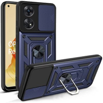 GS Set oklopnih futrola za Oppo Reno8 T, Nox Camera Slide, plava + staklo